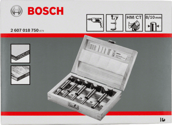 New Genuine Bosch 2607018750 Hinge Cutting Bit Set, Tungsten Carbide Tipped,