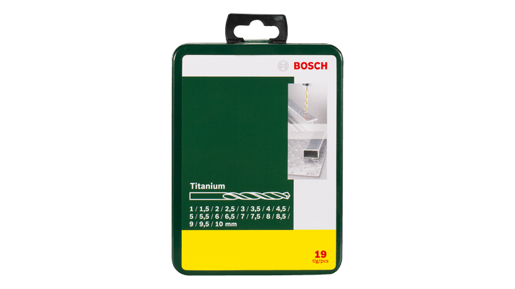 New Genuine Bosch 2607019437 Metal Drill Bit HSS-TiN, DIN 338 Set 19 Pieces