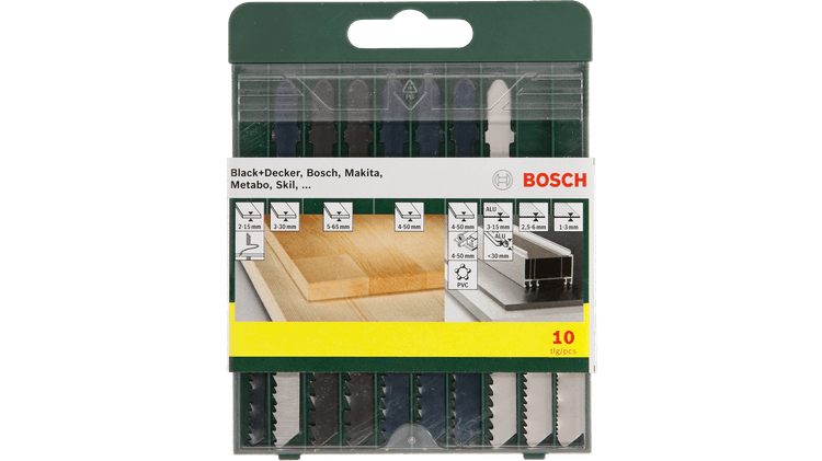New Genuine Bosch 2607019461 10-piece saw blade box, wood/metal/plastic