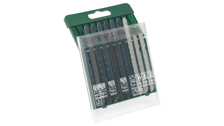 New Genuine Bosch 2607019461 10-piece saw blade box, wood/metal/plastic