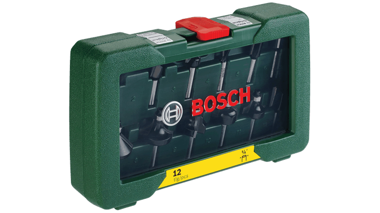 New Genuine Bosch 2607019465 Tungsten-carbide Router Bit Set 12 Pieces Router