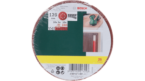 New Genuine Bosch 2607019497 Sanding Sheet Set 125 mm 25-Pieces Mixed Sanding