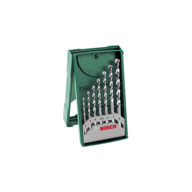 New Genuine Bosch 2607019581 Mini-X-Line Masonry Drill Bit Set 7 Pieces Masonry