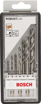 New Genuine Bosch 2607019923 Wood Drill Bit Set with Hex Shank, 7-piece For