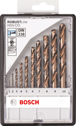 New Genuine Bosch 2607019925 HSS Twist Drill Bit Cobalt Set, ProBox, 19-piece