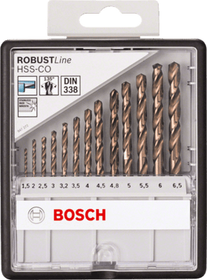 New Genuine Bosch 2607019926 HSS Twist Drill Bit Cobalt Set, ProBox, 19-piece
