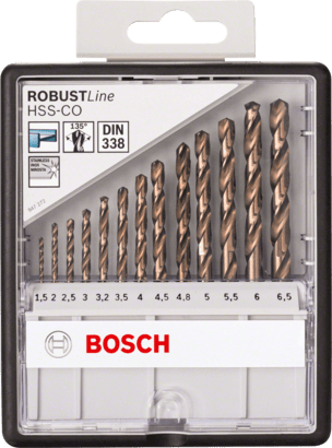 New Genuine Bosch 2607019926 HSS Twist Drill Bit Cobalt Set, ProBox, 19-piece