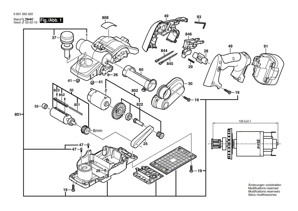 New Genuine Bosch 2607022251 DC motor