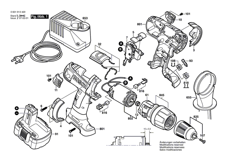 New Genuine Bosch 2607022860 DC motor
