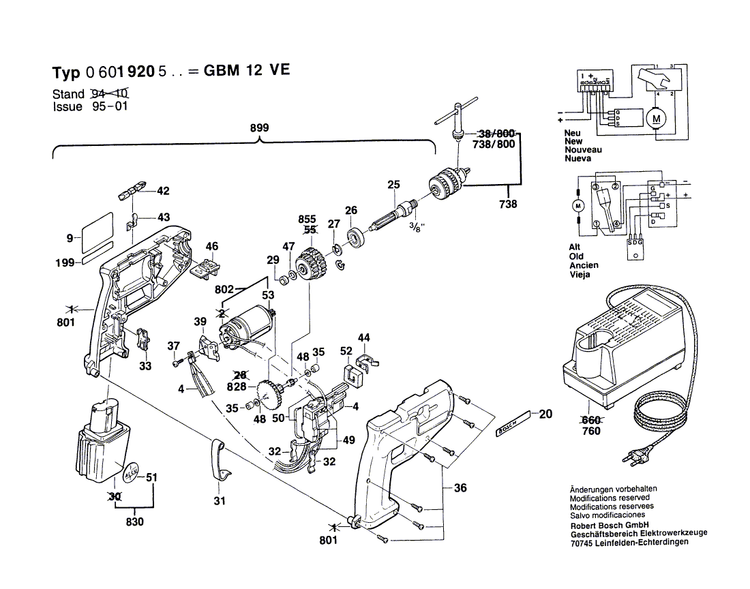 New Genuine Bosch 2607022910 DC motor