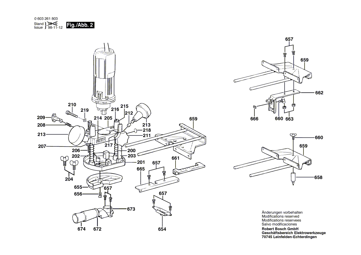 New Genuine Bosch 2607030004 Milling Fixture