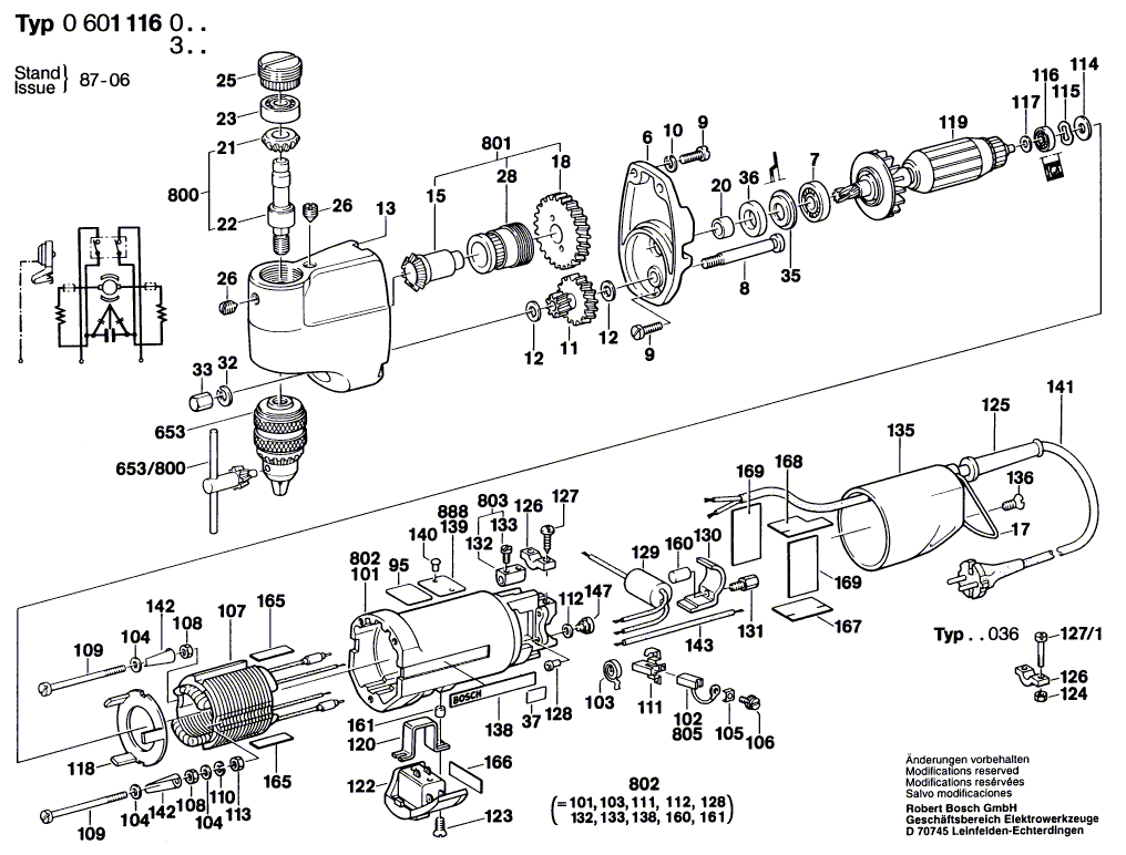 New Genuine Bosch 2607200045 Switch