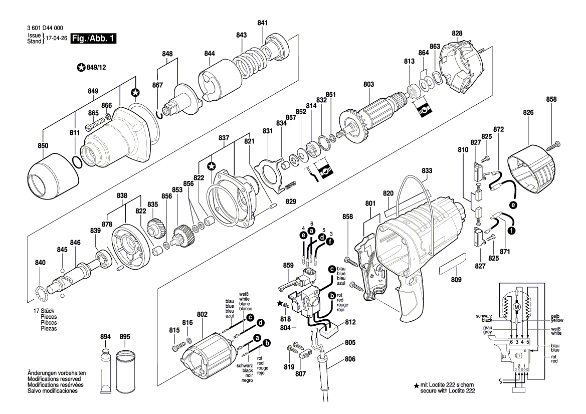 New Genuine Bosch 2607200176 Change-Over Switch