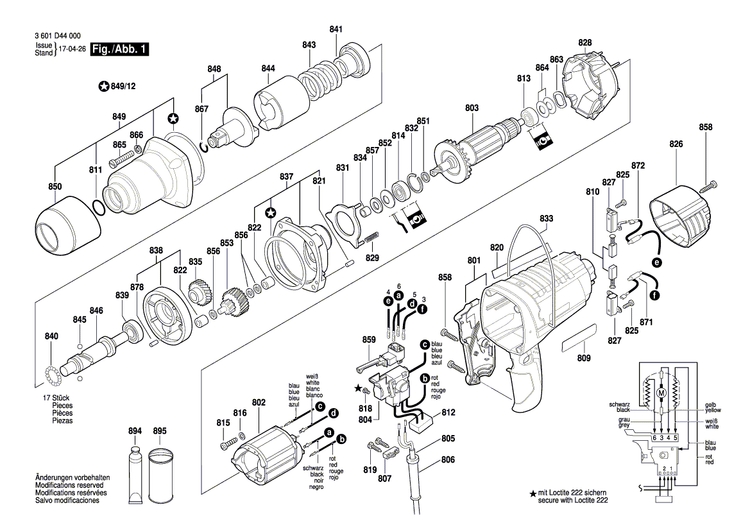 New Genuine Bosch 2607200176 Change-Over Switch