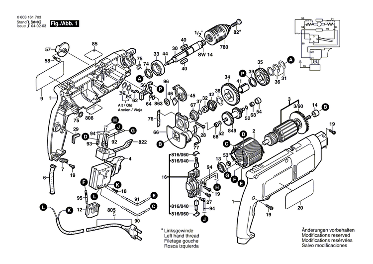 New Genuine Bosch 2607200190 Switch