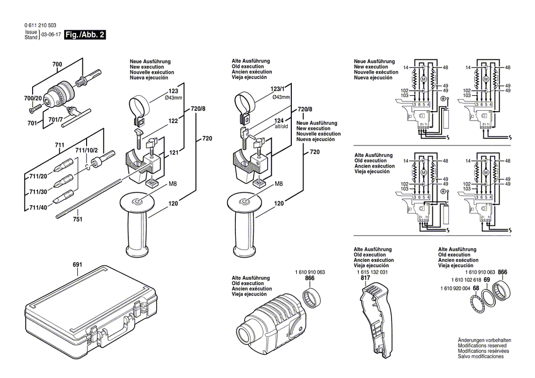 New Genuine Bosch 2607200206 Change-Over Switch