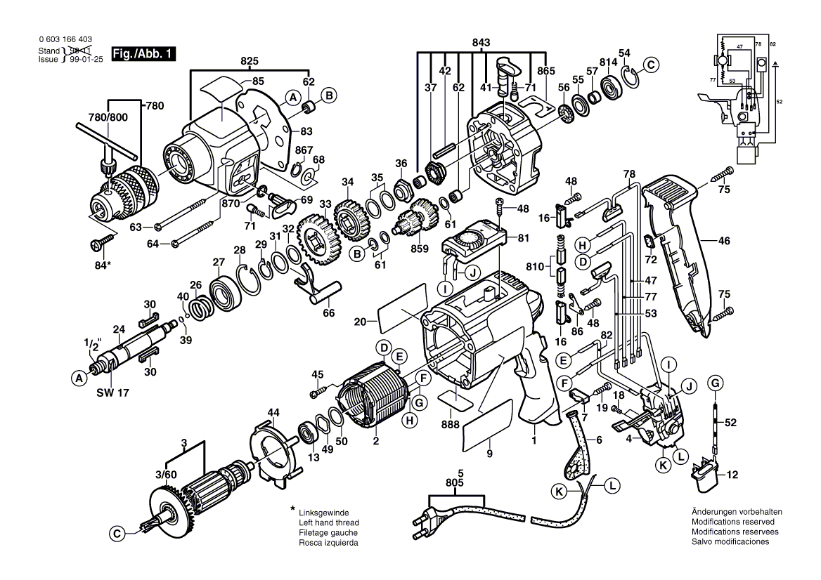 New Genuine Bosch 2607200238 Switch
