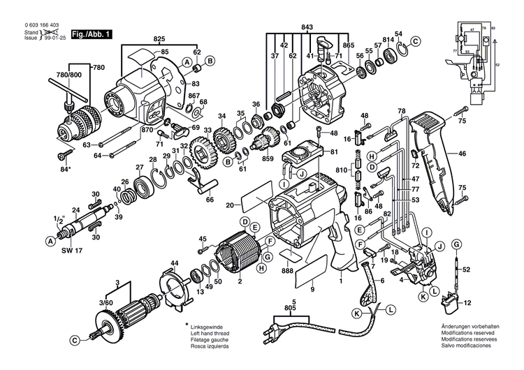 New Genuine Bosch 2607200238 Switch