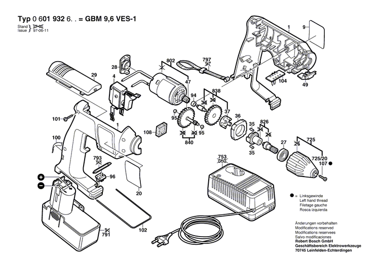 New Genuine Bosch 2607200309 On-Off Switch