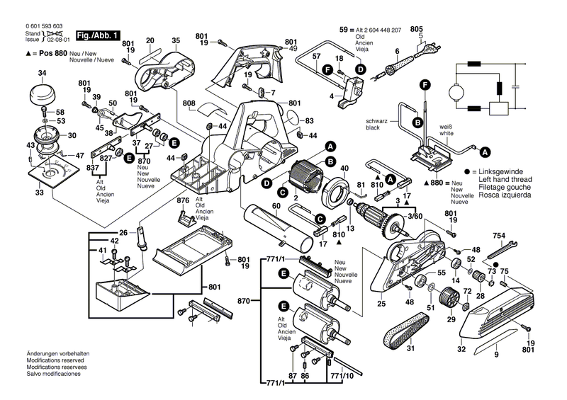 New Genuine Bosch 2607200367 Switch