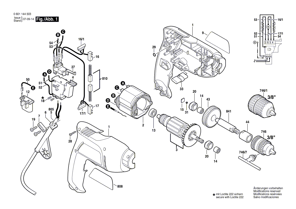 New Genuine Bosch 2607200406 Switch