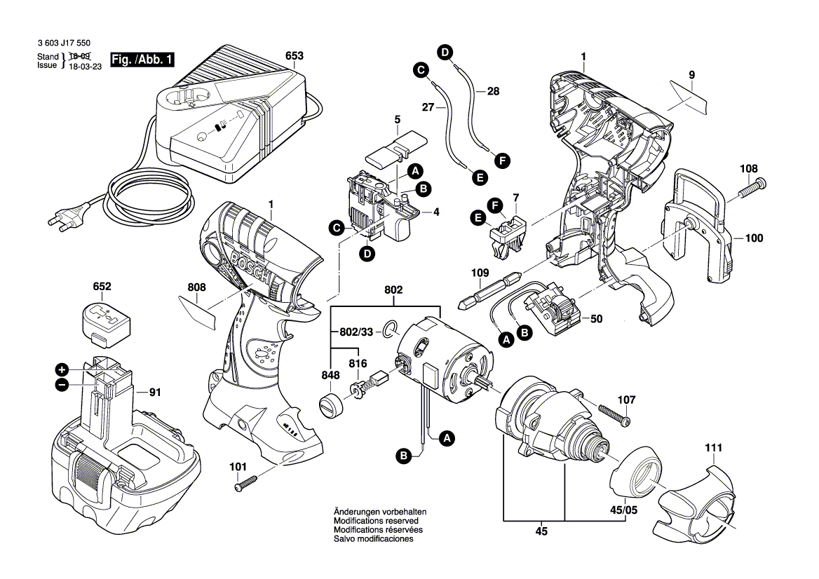 New Genuine Bosch 2607200489 On-Off Switch