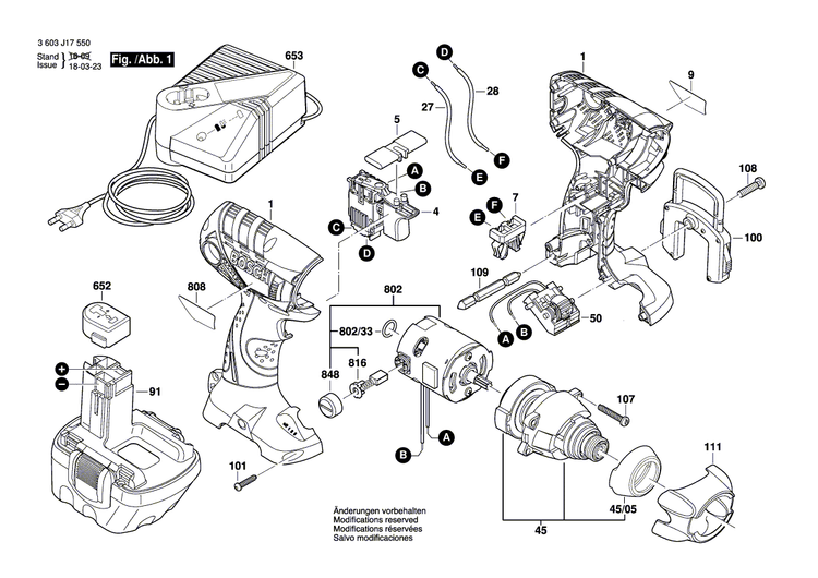 New Genuine Bosch 2607200489 On-Off Switch