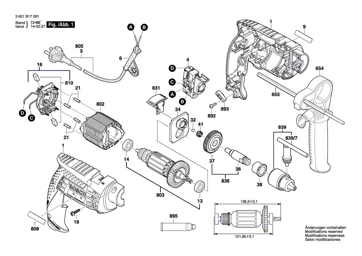 New Genuine Bosch 2607200562 Switch