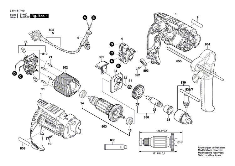 New Genuine Bosch 2607200562 Switch