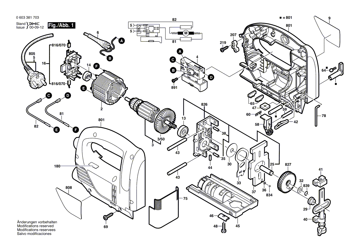 New Genuine Bosch 2607200581 On-Off Switch