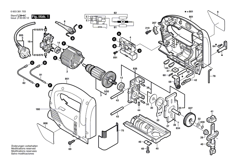 New Genuine Bosch 2607200581 On-Off Switch