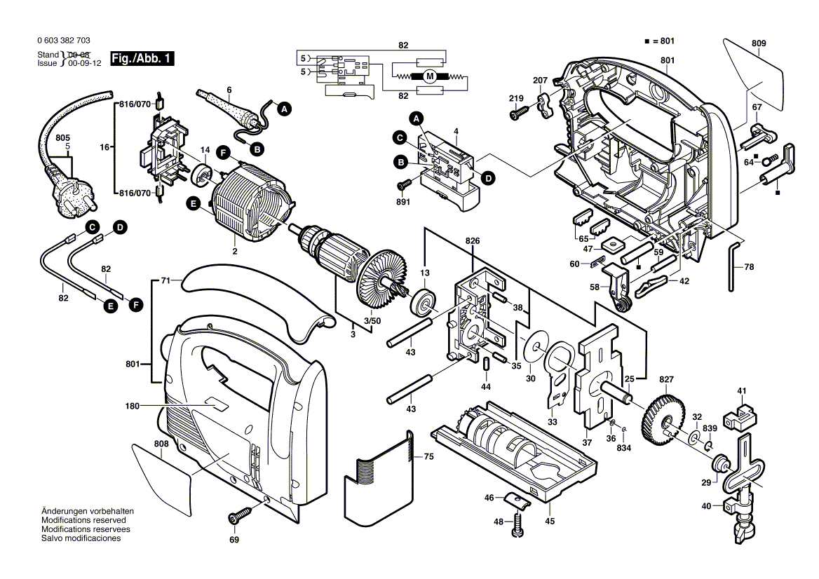 New Genuine Bosch 2607200583 On-Off Switch
