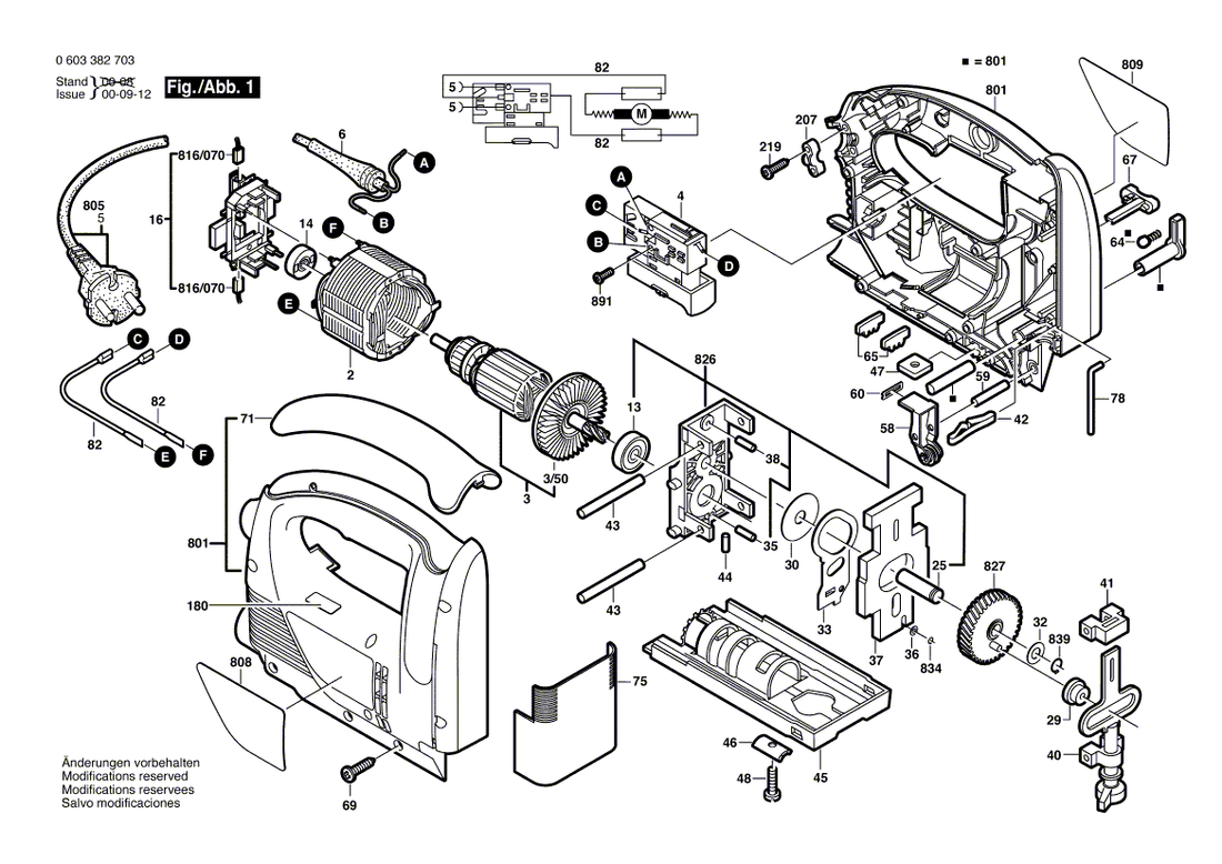 New Genuine Bosch 2607200583 On-Off Switch