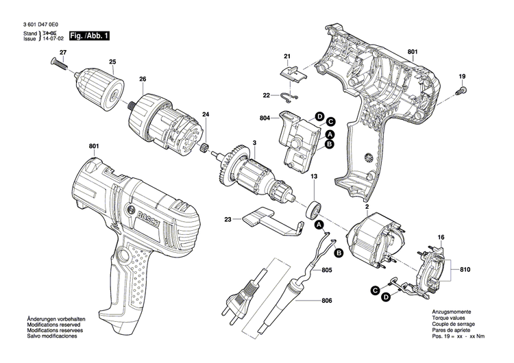New Genuine Bosch 2607200623 Switch