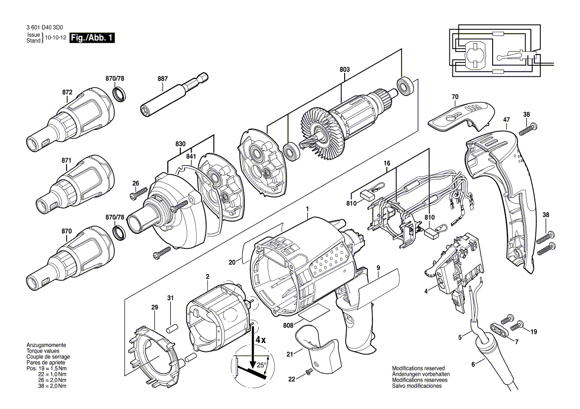 New Genuine Bosch 2607200639 Switch