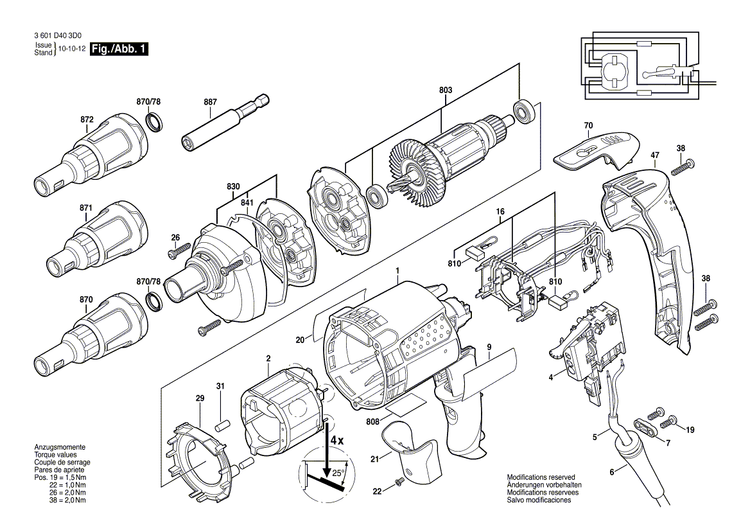 New Genuine Bosch 2607200639 Switch