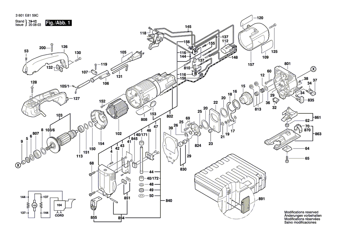 New Genuine Bosch 2607200640 Switch