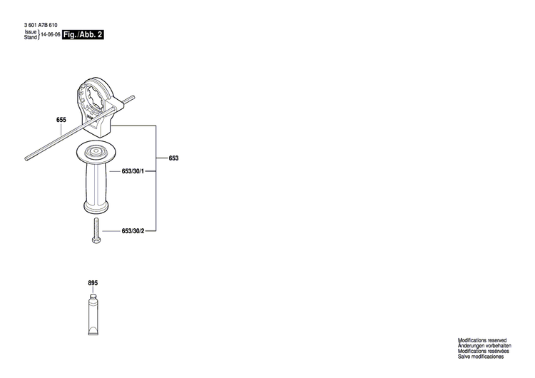 New Genuine Bosch 2607200657 On-Off Switch