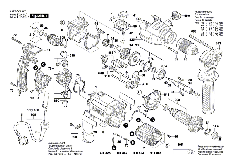 New Genuine Bosch 2607200671 Switch