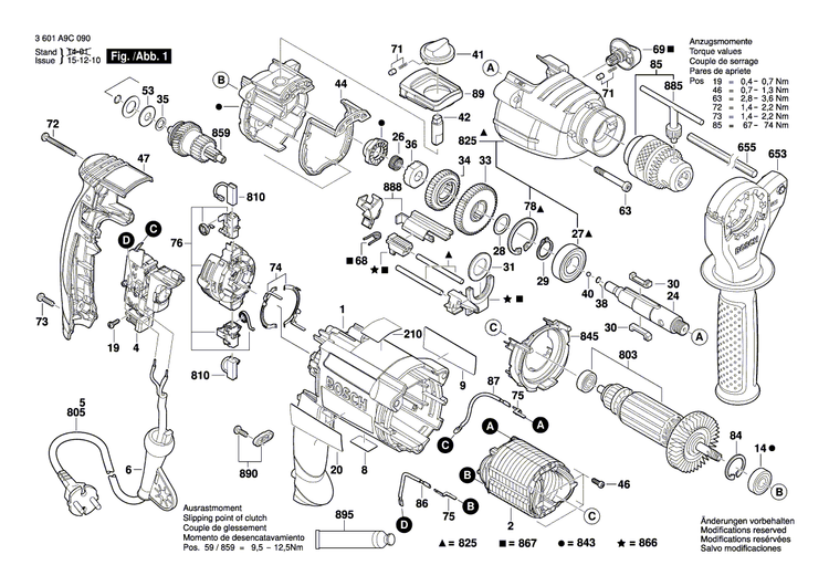 New Genuine Bosch 2607200685 Switch
