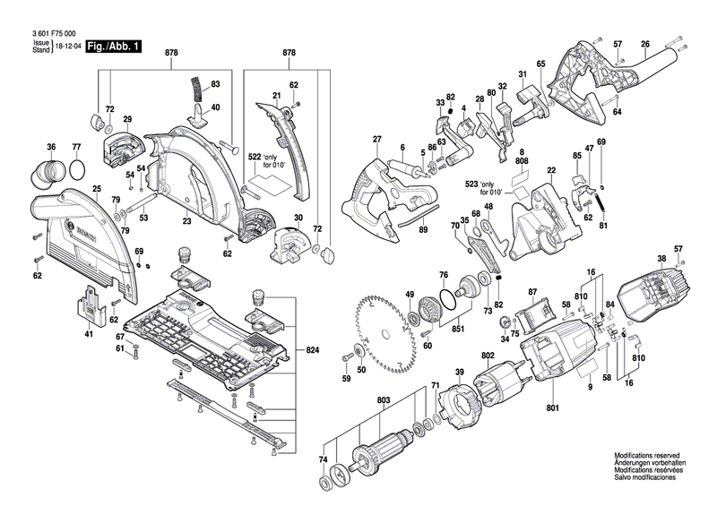 New Genuine Bosch 2607200692 On-Off Switch