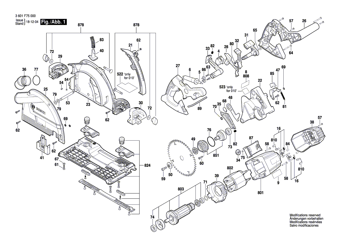 New Genuine Bosch 2607200693 On-Off Switch