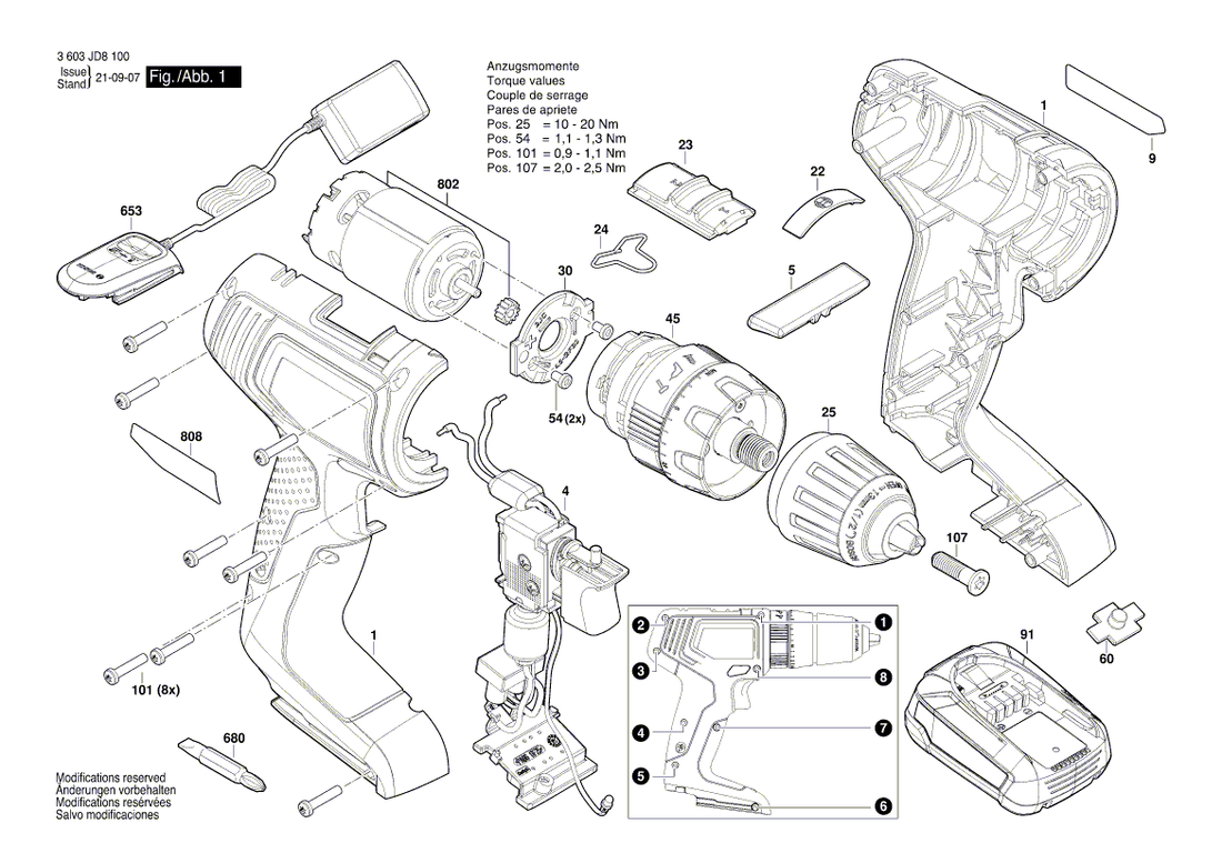 New Genuine Bosch 2607202525 Switch Assembly