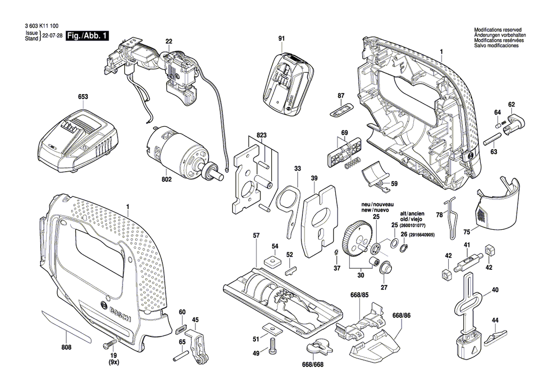 New Genuine Bosch 2607202529 Switch Assembly