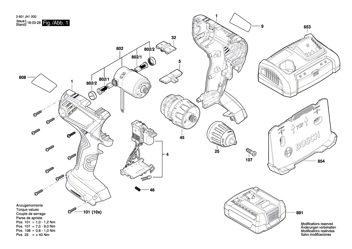 New Genuine Bosch 2607225993 Charger
