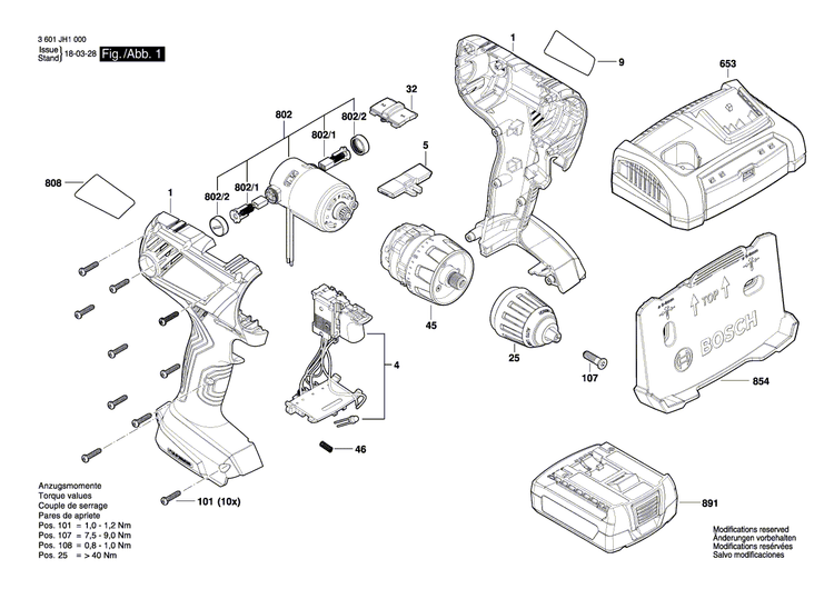 New Genuine Bosch 2607226003 Charger