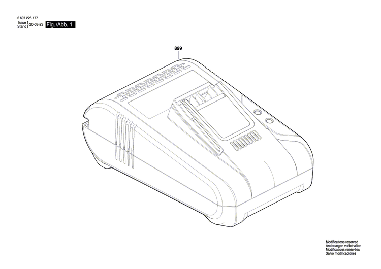 New Genuine Bosch 2607226179 Fast Charger
