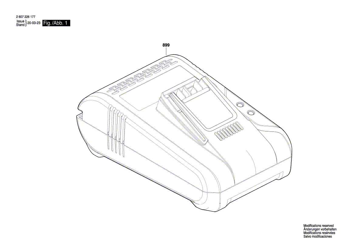 New Genuine Bosch 2607226185 Fast Charger