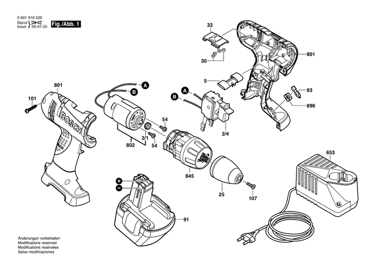 New Genuine Bosch 2607335273 Slide-In Accu Package