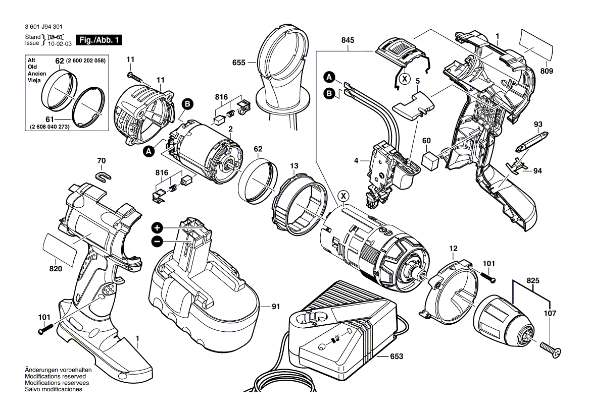 New Genuine Bosch 2607335687 Slide-In Accu Package